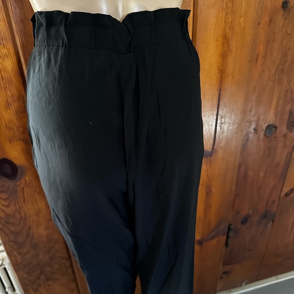 Ramy Brook Stretch Silk Allyn Paperbag Waist, Cropped Pants - Picture 7 of 12
